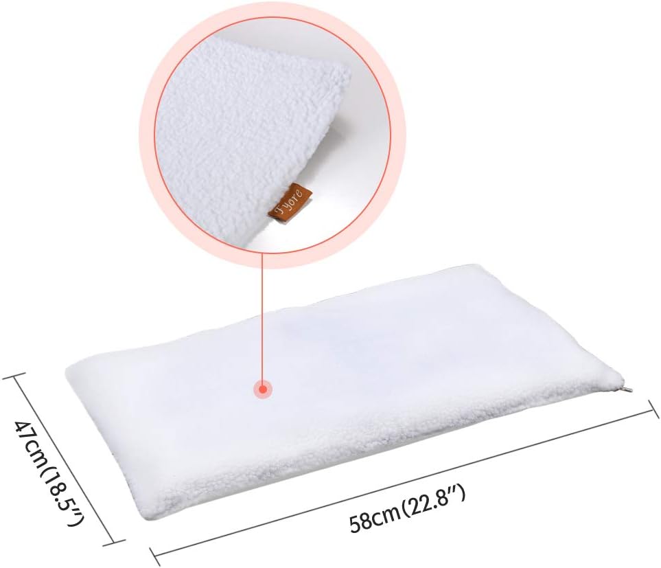 Fyore Self Heating Pet Pads Blanket Puppy's Pet Pad Warming Cushion Mat for Cats Dogs Small Pets with Thermal Warming Body Heat Reflecting Core Pad,Washable (58 * 47 cm)
