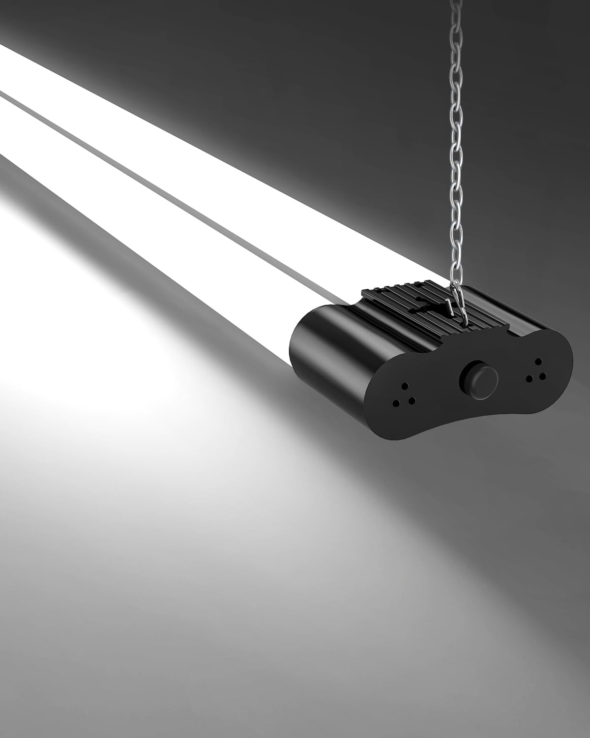 Bellanny 40W LED Batten Light, 4ft 115cm 4400LM 6500K Cool White LED Tube Light with Switch, Low Profile Wall or Ceiling Surface Mounted Fitting for Ceiling of Home, Office, Workshop, UK Plug