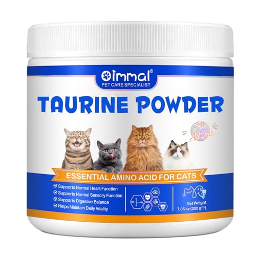 Taurine for Cats Taurine Powder for Cats 200g Essential Amino Acid Supplement for Cat - Heart Vision Health Digestive & Daily Vitality Support for All Ages Easy-to-Mix