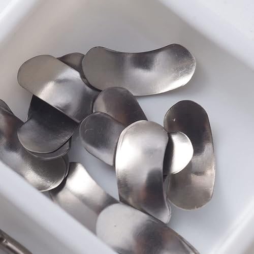 Miniatura 4 de 50PCS Matrices Metálicas Dentales Seccionales Contorneadas Matriz Recarga Banda Suave SML 50m (Grande con Repisa)