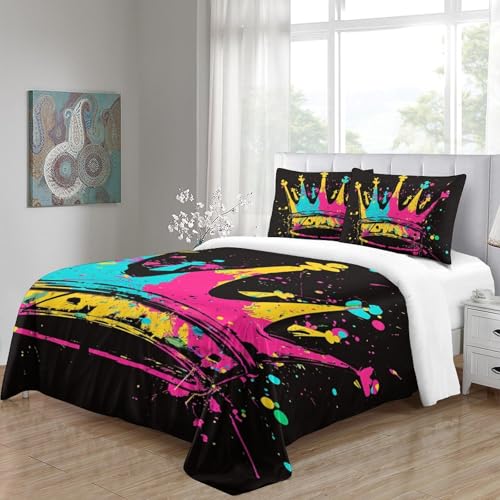 Parure de lit 200x200 microfibre anti-plis avec fermeture éclair - 5