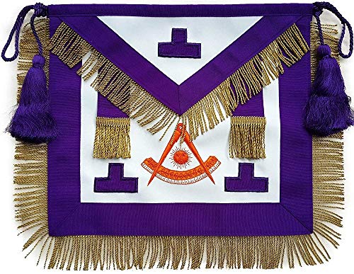 Regalia Lodge Masonic Past Master Apron Puerto Rico Hand Embroidered (Lambskin)