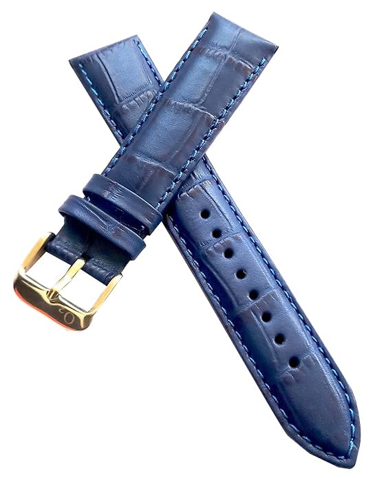 Image of 18mm 20mm 22mm 24mm 26mm 28mm 30mm 32mm Genuine Leather Black Brown Light Brown Blue Silver Rose Yellow Golden Silver Buckle Clasp Watch Band Strap for Men and Women