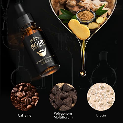 Pop Modern.C GZ-156 Beard Growth Oil With Biotin Caffeine, Stimulate Beard Growth Serum For Facial Hair Treatment thumb #1