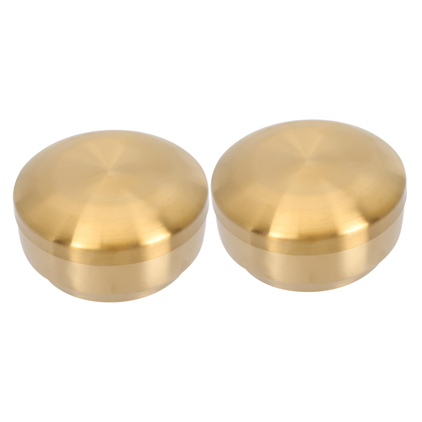 Cabilock 2Pcs Double Layer Stainless Steel Rice Bowls Korean Style Food Storage Container for Soup Rice Salad Smooth Surface Easy to Clean for Meals