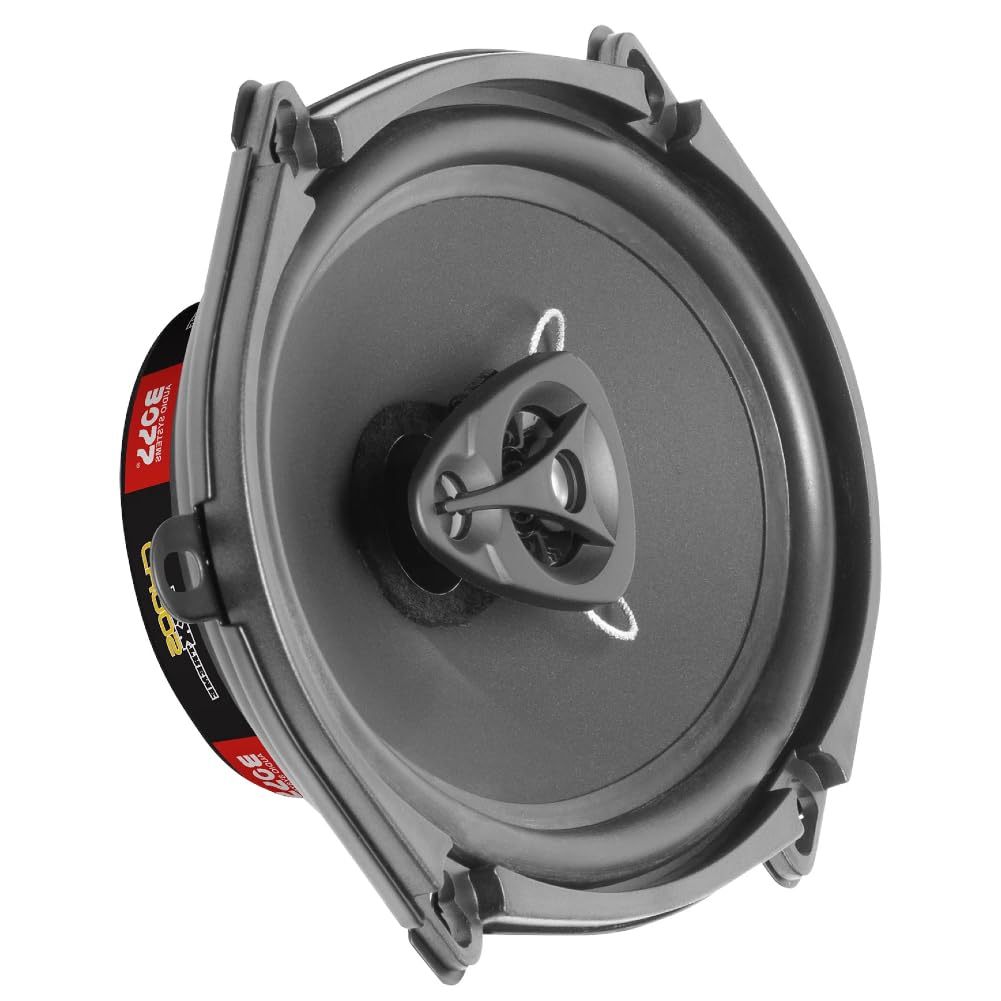 Kit Set para Boss Audio Systems CH5730B Altavoces coaxiales de 3 vías 5 x 7 12,7 x 17,8 cm 127 x 178 mm, 150 vatios rms 300 vatios máx, para Coches, suspensión de Goma, por Pareja + Rejillas Gratis