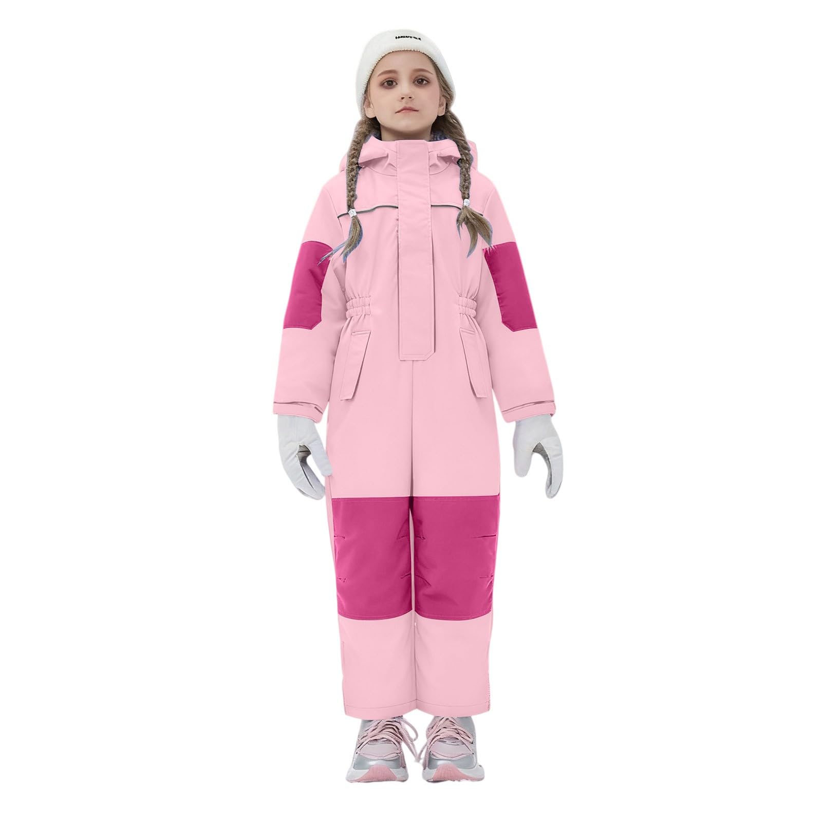 HEONSATI Completo Neve Bambini Tuta Da Sci Intera Bambine E Ragazze Tute Da Neve Apertura Con Cerniera Unisex Completo Sci Di Un Pezzo Impermeabile E Traspirante Tute Antivento Per Bambino Outdoor