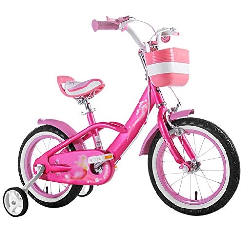 MZL Pink Mermaid Children's Bicycle Girl, 12-inch Children's Bicycle, 3-9 Years Old Children's Non-Folding Bicycle with Basket Sale