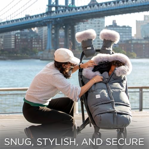 Image of 7AM Enfant Stroller Blanket 212 - Adjustable Baby Car Seat Zipped Blanket for Babies Winter, Unisex Multi Purpose Fleece Lined Warm Hooded Toddler Footmuff Water Repellent | (6M - 4T)