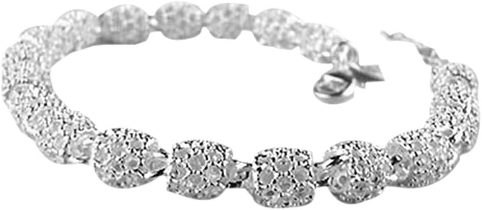 Hemlock 5 PCs Bangle Bracelet, Women 925 Sterling Silver Bracelet Bohemia Jewelry (A-Silver)