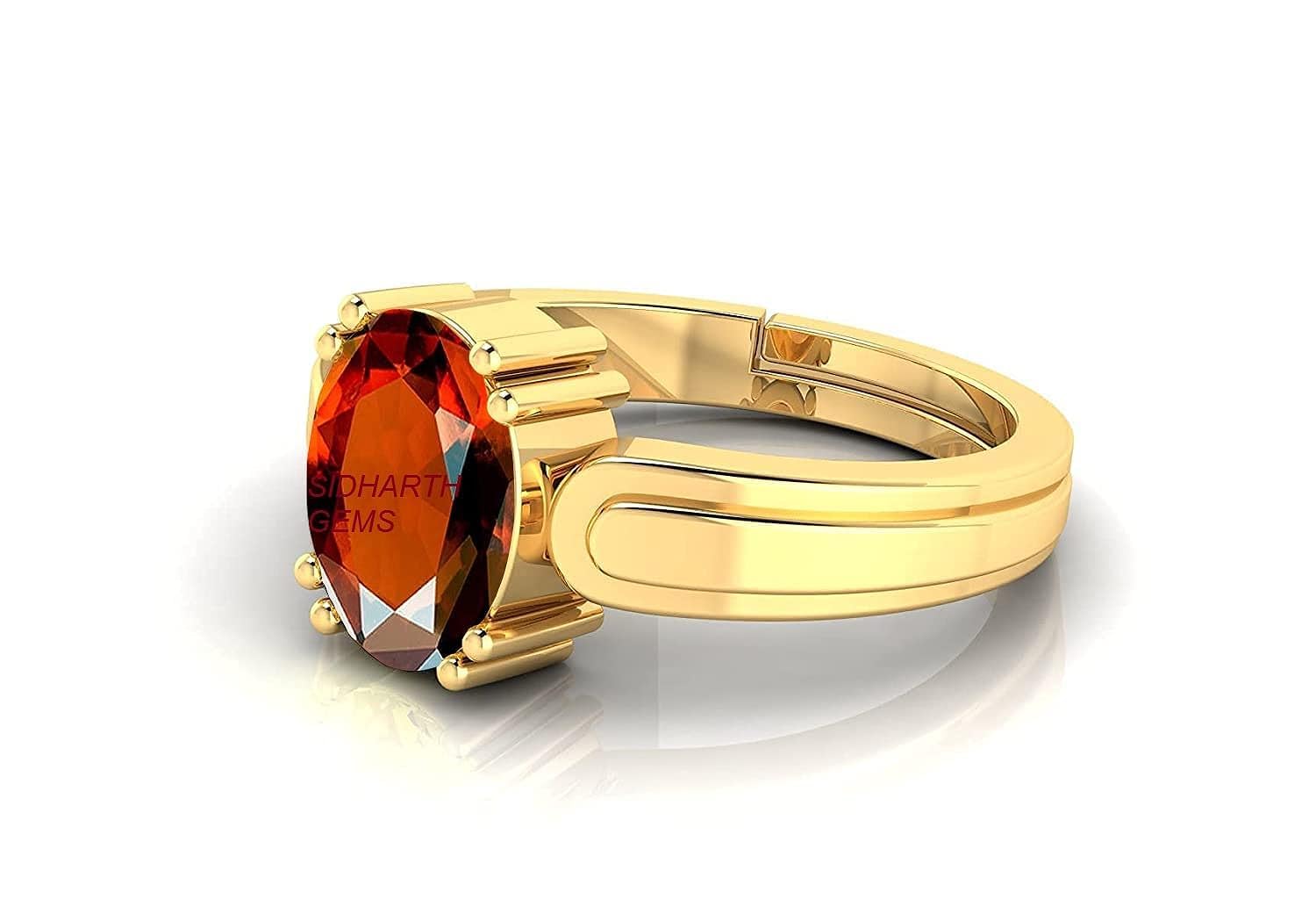 Sidharth Gems 7.00 Ratti 6.00 Carat Gomed Gold Plated Ring Natural Quality & Original Stone Panchdhatu & Ashtadhatu Metal Adjustable Ring Rashi Ratna Loose Gemstone Ring for Men and Women (B0BWNRR9F2) Amazon Price History, Amazon Price Tracker