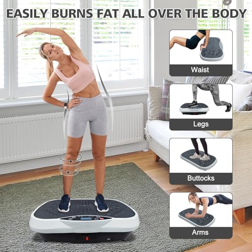 Plataforma Vibratoria para Ejercicio en Casa - Equipo de Entrenamiento para Pérdida de Peso y Tonificación en Gris miniatura 4