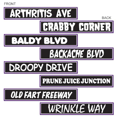 Beistle 4" x 24" Over-The Hill Street Sign Cutouts; 12/Pack by Beistle - Used condition - US$9.14