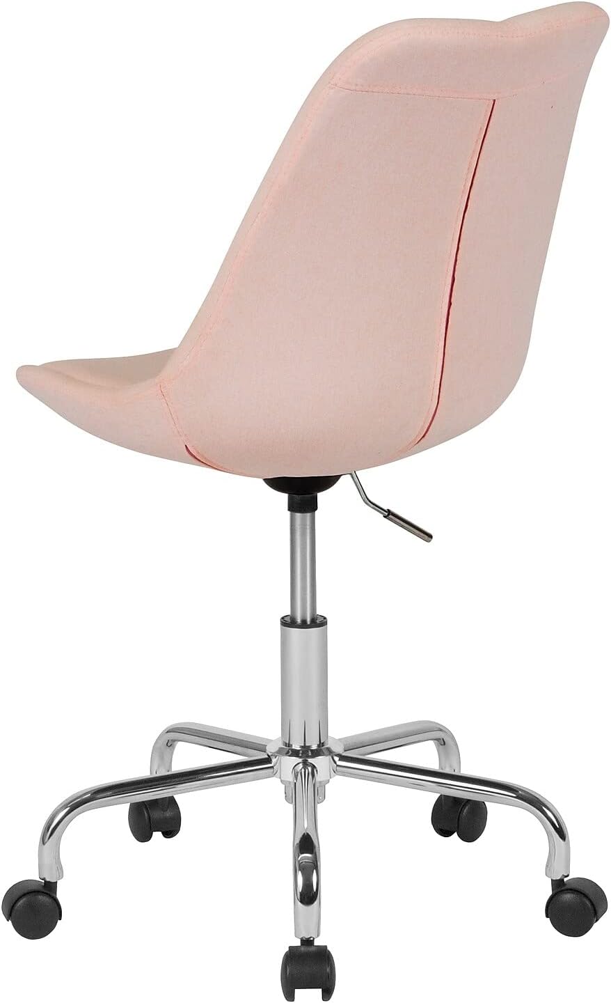 Pink Ergonomic Mid-Back Fabric Swivel Task Chair