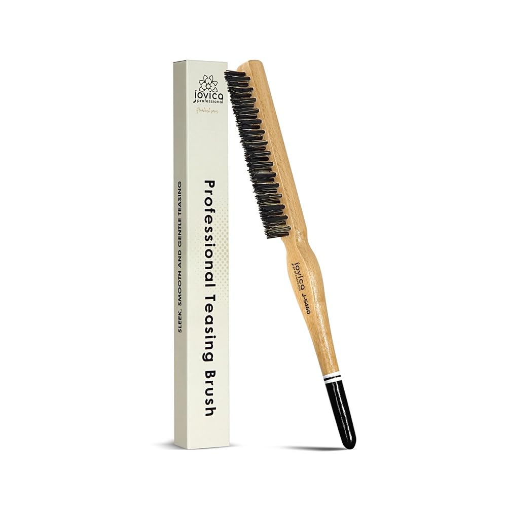 Jovica Small Slick Back Hair Brush - Hair Teasing Comb for Women - Smooting Edge Control