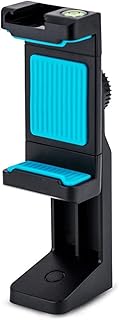 SCRUBY Soporte para teléfono inteligente de 56 a 105 mm, clip ajustable, mini trípode para teléfono (azul)