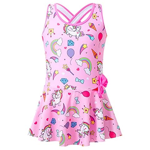 MZSYLK Girls Unicorn One-Piece Swimwear Cover