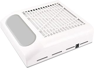 KENBT Aspiradora de uñas, Ventilador Extractor for manicura, pedicura, Absorbente de Polvo con Filtro extraíble, recolección de Polvo de uñas for salón,Experiencia de Comodidad Duradera(Bianco)