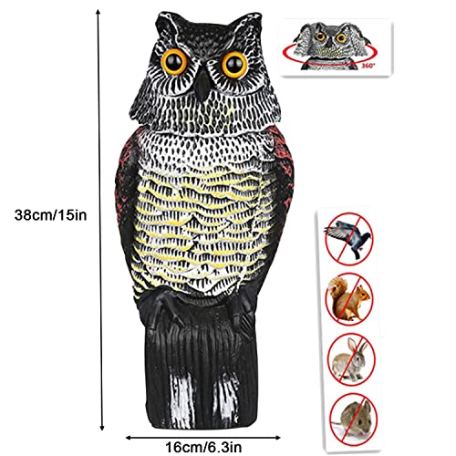 Aigle pour jardin extérieur et décoration Halloween grand épouvantail anti oiseau rotatif