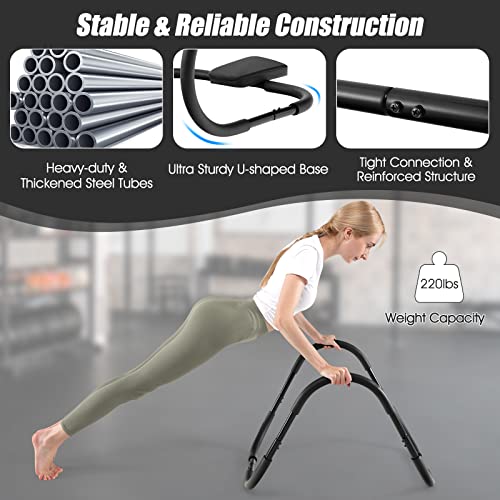 GYMAX-Ab-Cruncher-Abdominal-Trainer-Sit-up-Assistant-Roller-with-Padded-Headrest-Fitness-Exercise-Training-Machine-for-Core-Muscle-Home-Gym-Portable-Ab-Mat-Trainer
