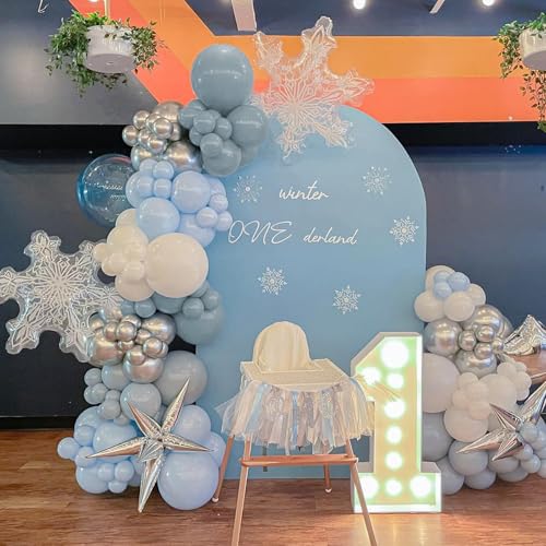 Image of Dusty Blue Balloons 12 inch, Blue Latex 50pcs Party Balloons | Bridal Shower, Gender Reveal, Baby Shower, Birthday Party Decorations