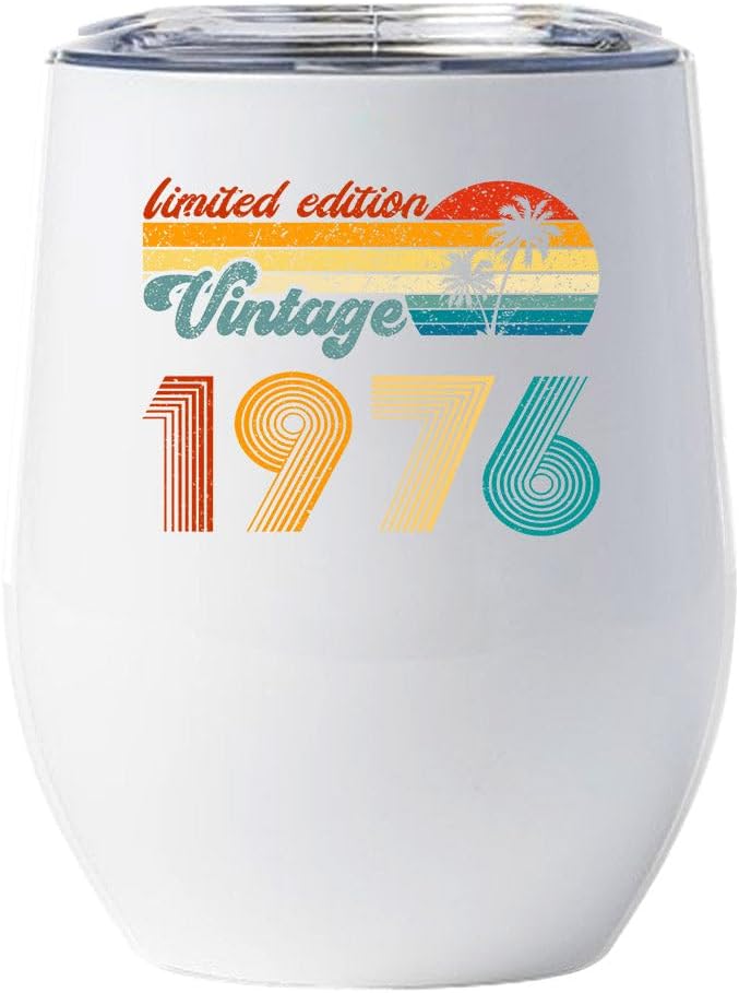 Limited 1976 Retro Wine Glass 50 Year Old 50th Birthday Vintage Tumbler 12oz