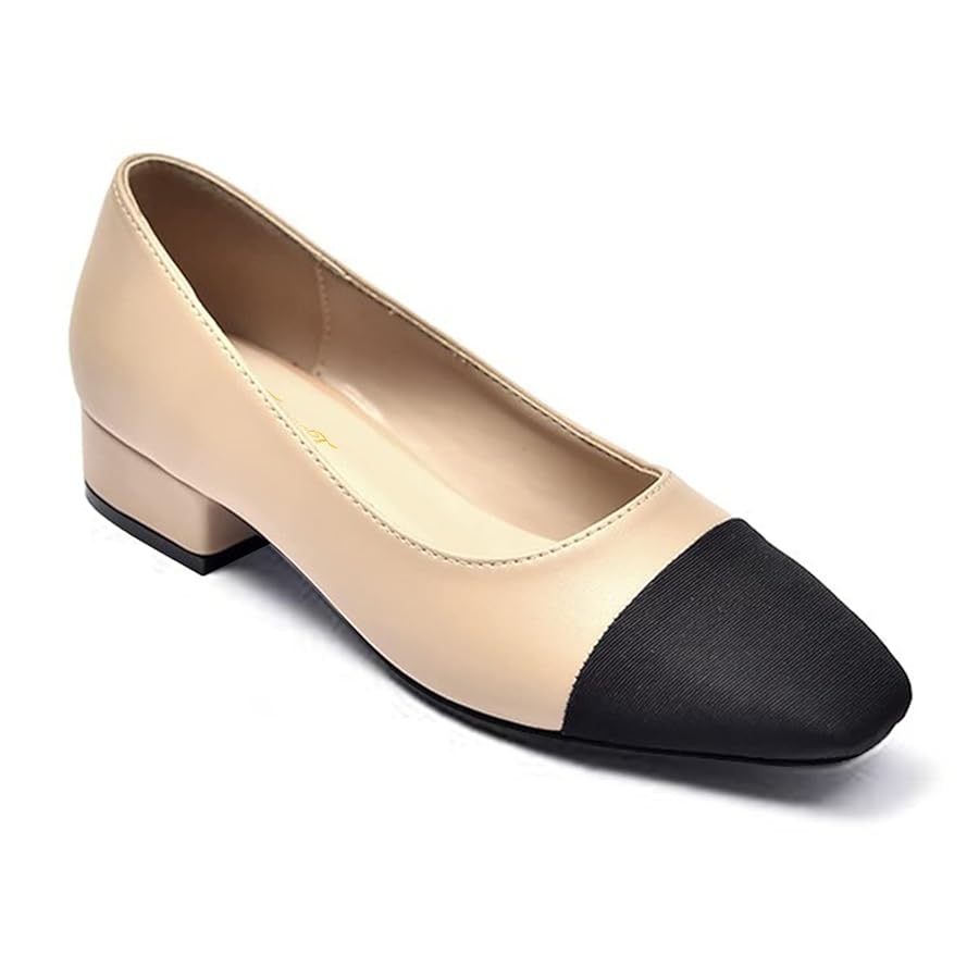 フラットシューズ ^custommade^ 3cm Office Classic Low Heel Block Heel Pumps Is 31unysR4R+L.jpg_BO30,255,255,