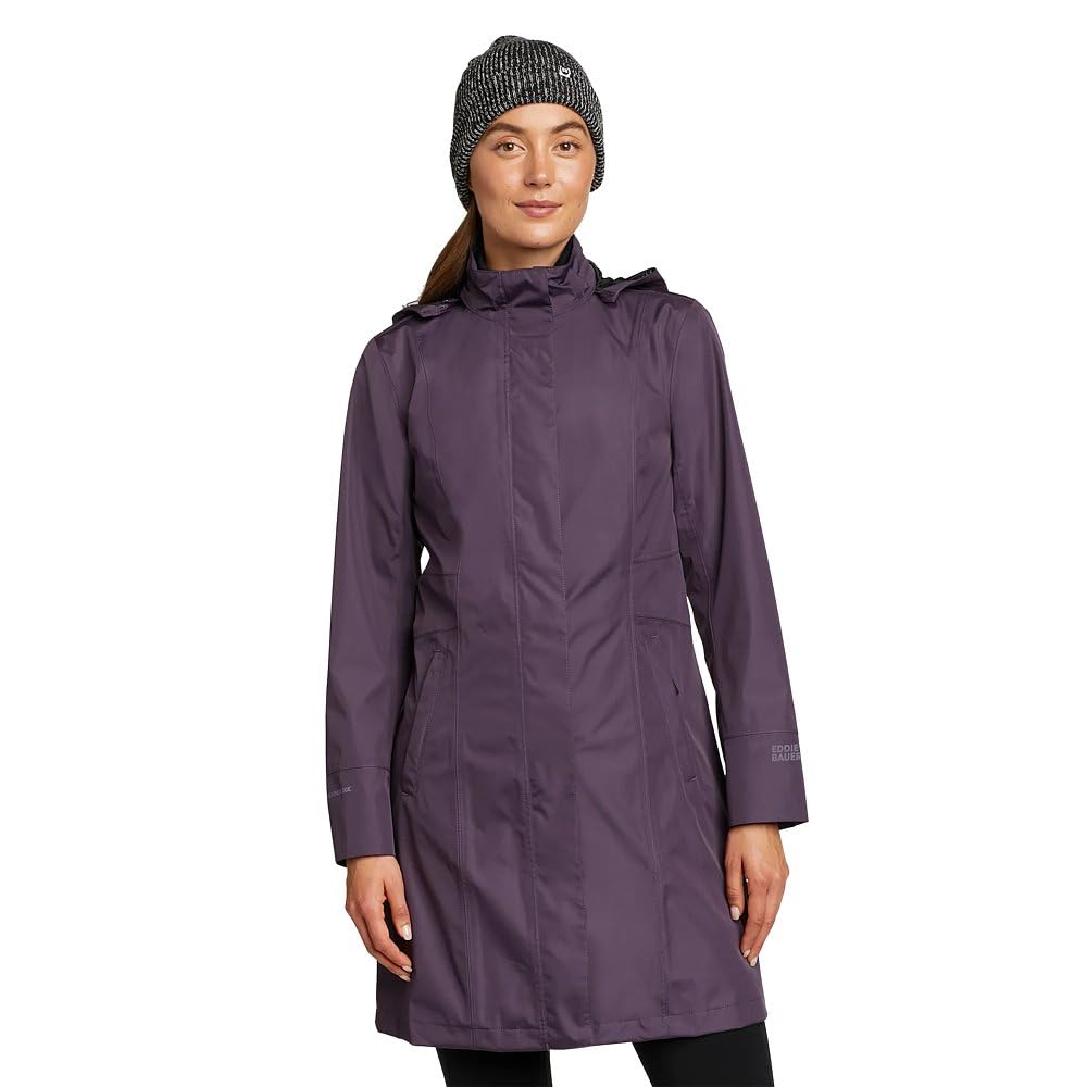Eddie Bauer Women's Girl on the Go Trench Coat, Grape, L
