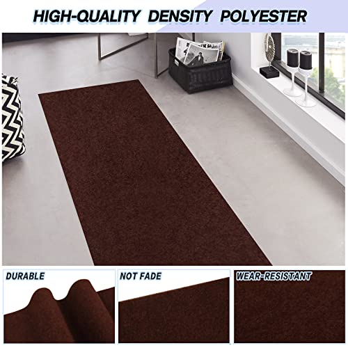 Custom Size Backed Non-Slip Area Rugs Runner, Easy Clean, Waterproof Runner Rugs For Hallway Entryway, Kitchen, Laundry, 2Ft X 6Ft, Brown #TOP1
