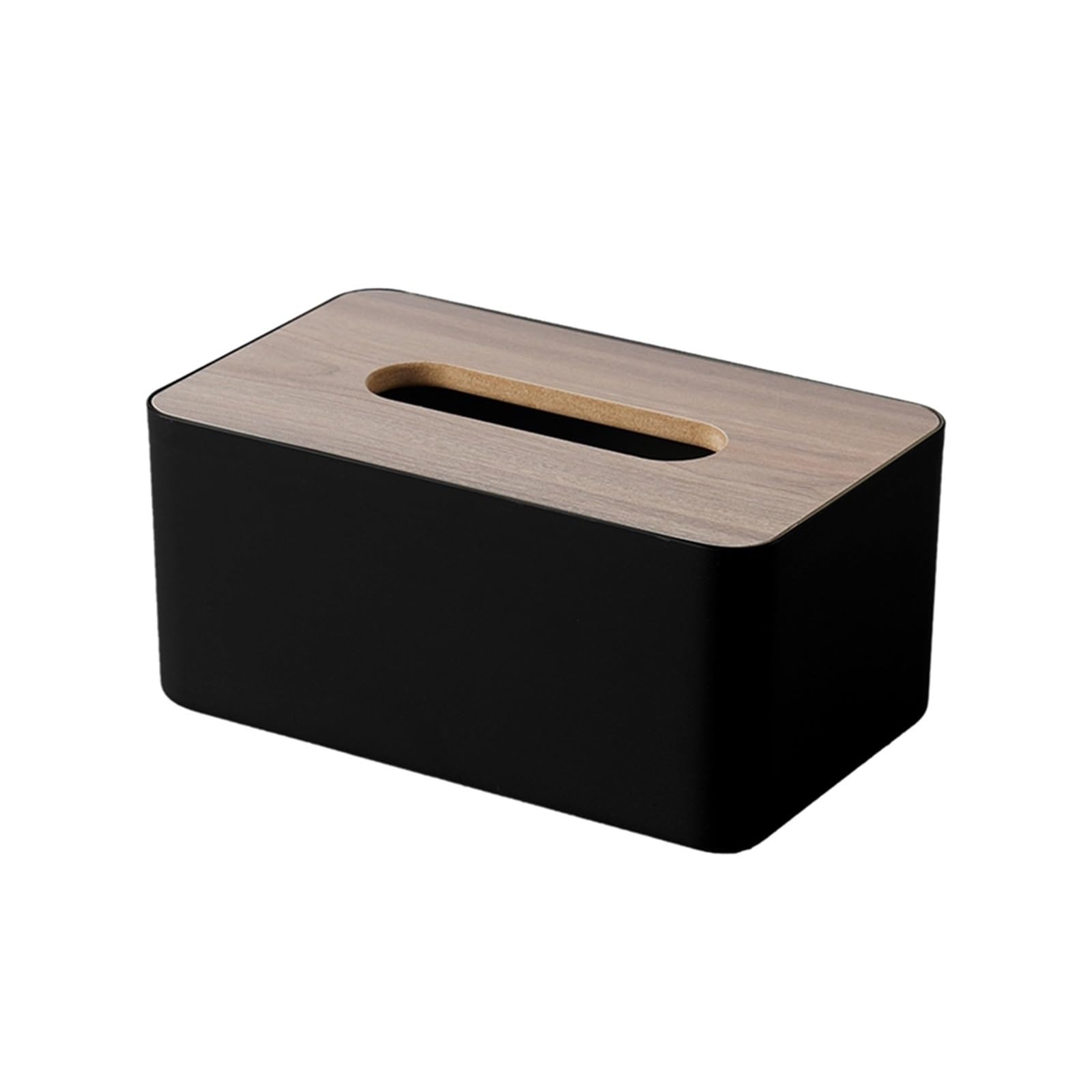 Xdgsdrdf Black Living Room Desktop Wood Simple Drawing Paper Box Creative(Black)