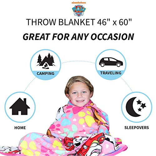 Franco Kids Bedding Super Soft Plush Throw Blanket, 46 In X 60 In, Paw Patrol Girls #TOP2