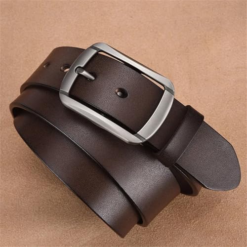 Men's Leather Belt Fashion Jean Belt Square Buckle Pin Buckle Design Waistband2