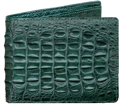 Image of HATA Men Leather Bifold Wallet RFID Blocking Front Pocket Exotic Billfold Handmade Gift For Birthday Wedding Anniversary Father's Day