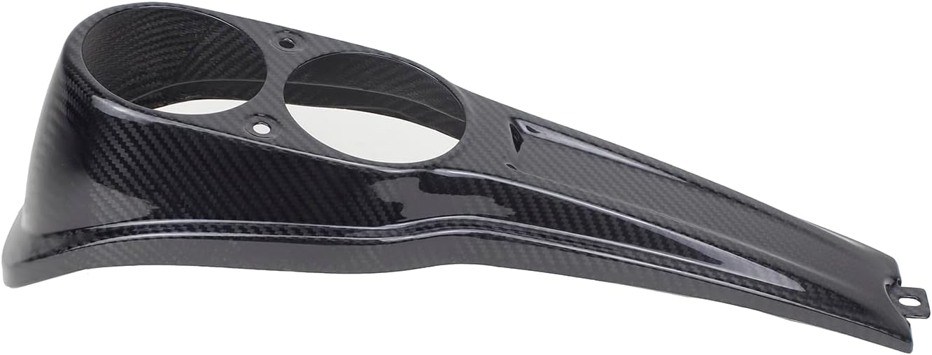 POWER JAMES Black 100% Carbon Fiber Gas Fuel Tank Console Dash Panel Cover for Harley Davidson 18-22 Low Rider FXLR 2020 2021 FXLRS