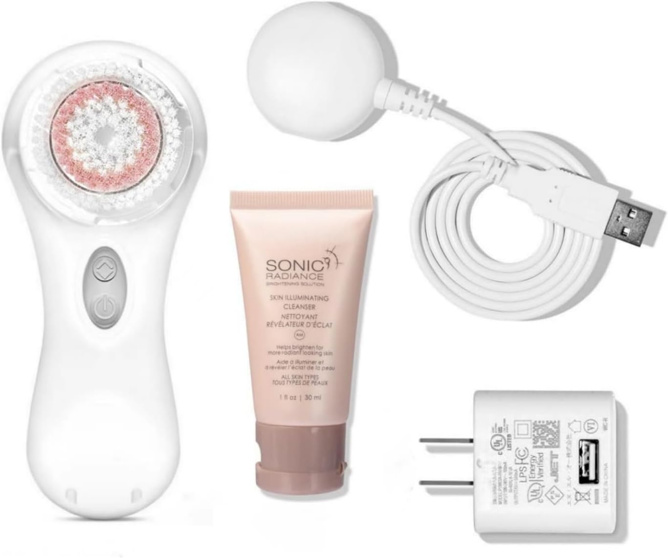 Facial Cleansing Device 2026 NEW Mia 2 Mini Version, Whitening, with Replaceable Brush Head (White)