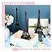 Therwen 12 Pcs 15'' Eiffel Tower Statue Decor Alloy Metal Paris French Eiffel Tower Model Collectible Figurine Paris Craft Art Statue Model Party Decoration Gift for Cake Topper(Black)