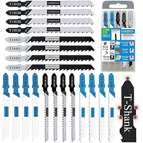 20PCS Jigsaw Blades Tool for Wood Plastic Metal Cover