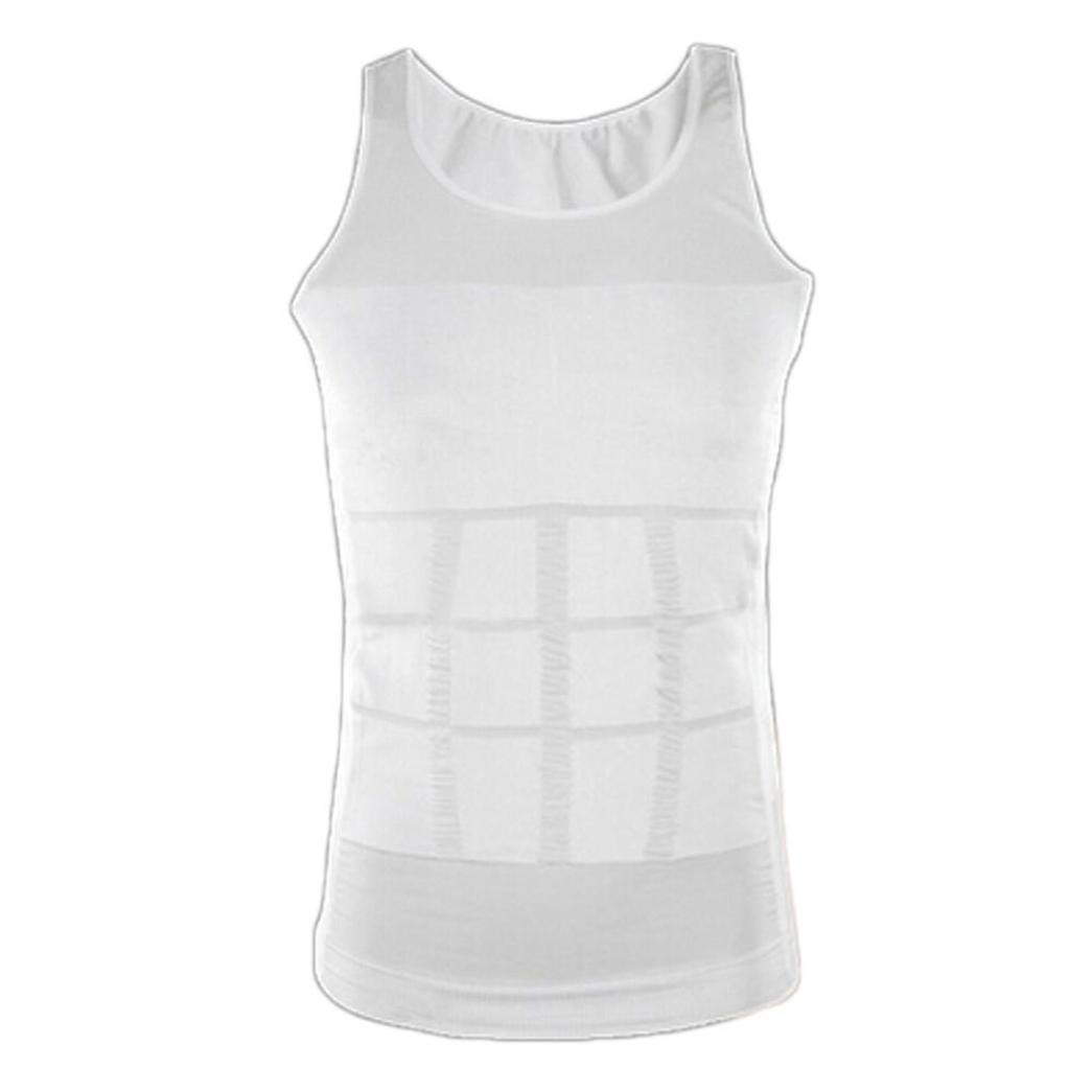 Canottiera Collant da Uomo - Strato Base a Compressione - Canotta Sportiva per Muscoli Modellanti - Addome Addominale Sottile