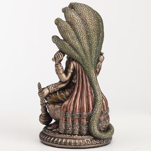 Escultura Vishnu Shesha en Resina con Acabado Bronce 3.75 pulg miniatura 5