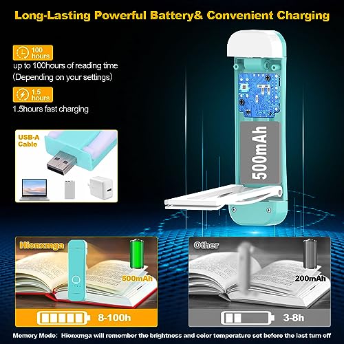 image for HIONXMGA Book Reading Light,Silent Touch Book Lamp for Reading in Bed,