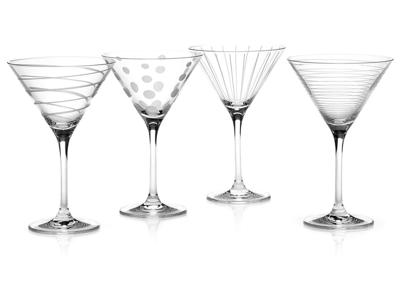 Kitchencraft - Lot DE 4 Verres A Martini Tailles Cheers Mikasa