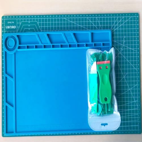 15pcs Scraper Tool Multiple Purposes Plastic Scraper Putty Knife removal shovel pryTool Set(Green) image 4