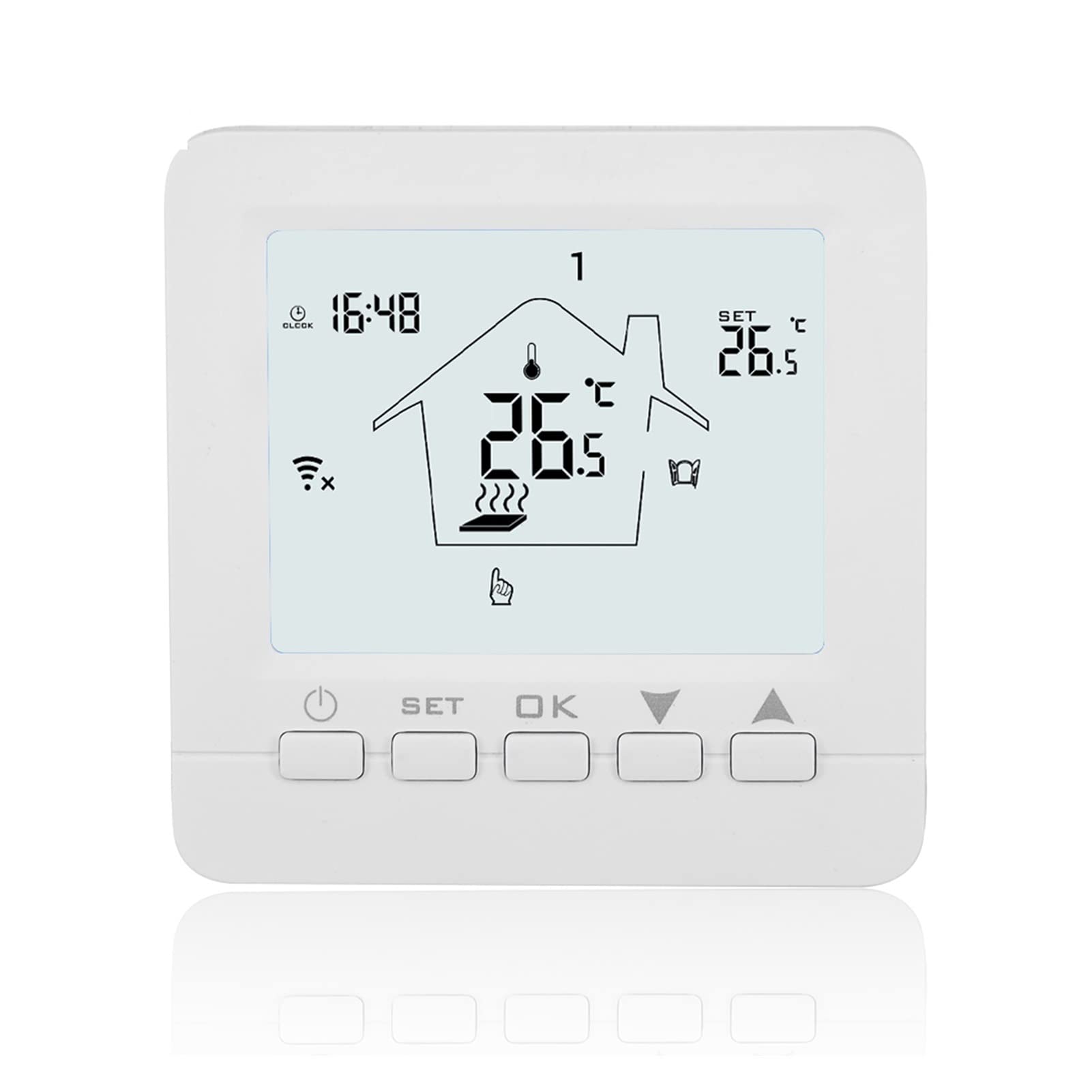 Inteligentny termostat, WIFI Smart Thermostat Podkładka Elektryczna Ogrzewanie/Podgrzewacz podczerwieni Kontrola temperatury przez telefon 90-24 0vac.