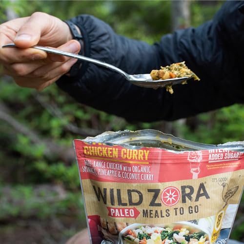Image of Wild Zora Paleo Freeze Dried Meat Meals, 4 Pack, Gluten Free and Grain Free Camping and Backpacking Food, No Added Sugar, Healthy On-the-Go Travel Meal, Protein Packed (Meat 4-pack)