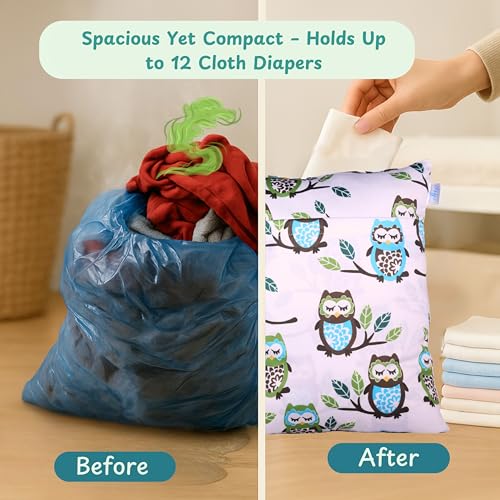 Image of Chic Buddy Waterproof Wet Bag, Washable, Reusable for Travel, Beach, Pool, Stroller, Diapers, Dirty Gym Clothes, Wet Swimsuits, Toiletries (Chic & Wise, Wet Bag /Dry Bag)