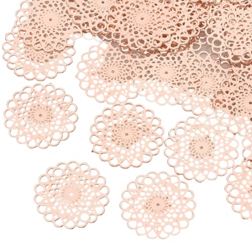 Sadingo Gold Pink Flower of Life Jewelry Connector | 13mm