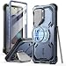 Produktbild i-Blason Armorbox für Samsung Galaxy S25 Ultra Hülle Magsafe mit Kameraschutz Bumper Case 360 Grad Handyhülle Robust Schutzhülle mit Displayschutz und Ständer für Galaxy S25 Ultra 2025 (Blau)