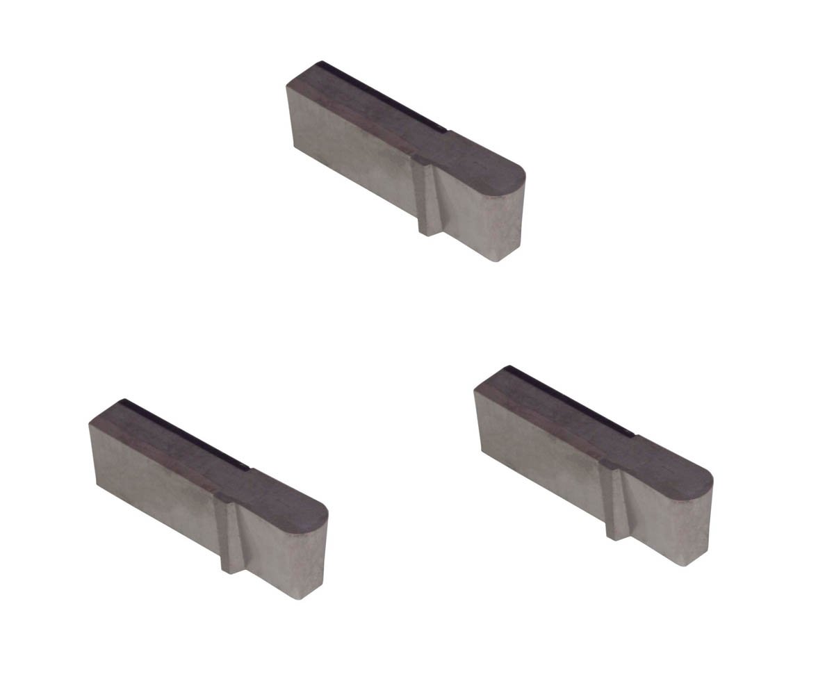 3 Pack LGT130HSRCR045, .130" Width, .250" Depth, Uncoated high Speed Steel, Corner Radius .045", THINBIT Grooving Insert for Plastics, Composites, Abrasive Cutting Conditions and Low RPM Cutting