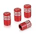 Kwen Valve Stem Caps,Jaguar Accessories Tire Caps for Car,Motorbike,Trucks,Bike and Bicycle Aluminum 4pcs (red)