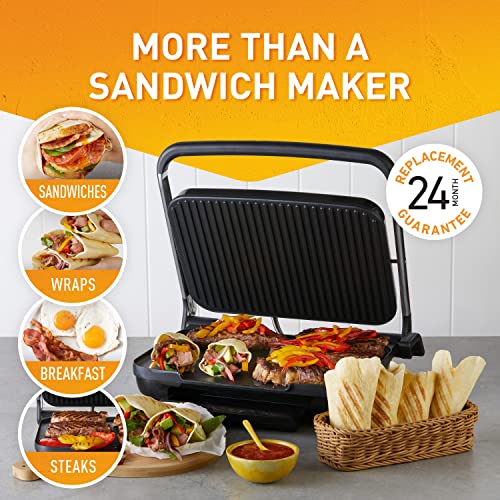 image for Sunbeam Café Style 6-Slice Sandwich Press and Maker| AnyHeight™ Con